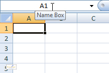 The Name Box in Excel 2007