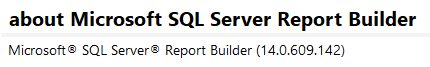 Report Builder version