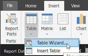 Table wizard