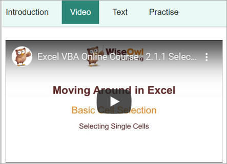 Excel VBA video