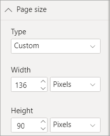 Page size dimensions