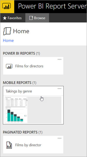 Viewing a mobile report
