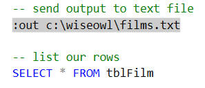 Text file query