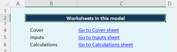 Final list of worksheets