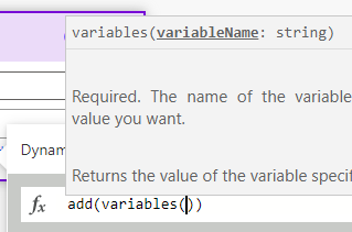 Variables collection