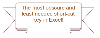 Excel short-cut key prize