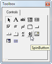 The SpinButton tool