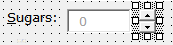 A SpinButton next to a textbox