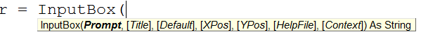 InputBox arguments