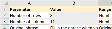 Rows and columns