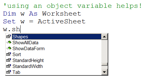 Intellisense appearing