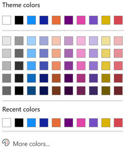 Palette colours