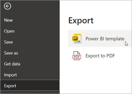 Exporting a template