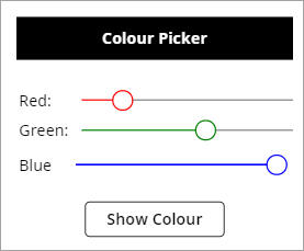 Colour sliders