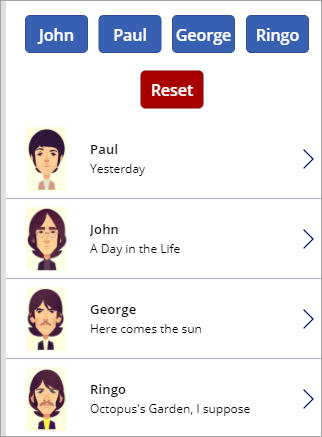 Beatles list