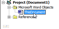 Word in Project Explorer