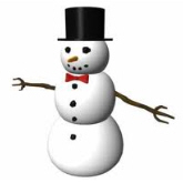 Snowman with hat and arms
