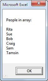 List of people in array