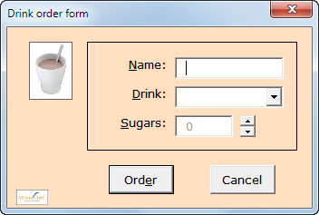 Order button as default button
