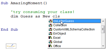 Class appearing in autocompletion