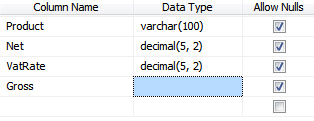 Data type vanished for computed column