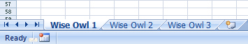 Worksheets renamed Wise Owl 1 to 3