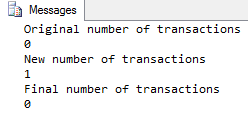 Counting transactions