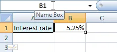 The Name Box in Excel