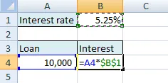 Using absolute cell references