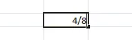 Entering fraction in cell