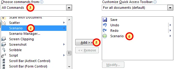 Customising toolbar