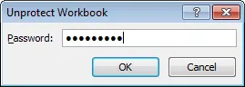 Unprotect workbook