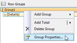 Choose group properties