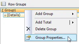 Select group properties