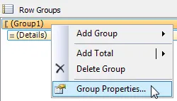 Group properties