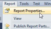 Top report properties menu