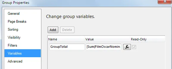 Adding group variable