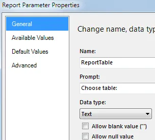 Creating parameter