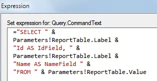 Dynamic SQL expression