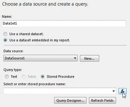 Stored procedure expression