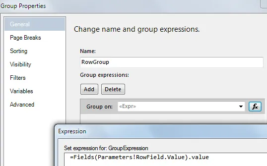 The RowGroup GroupExpression