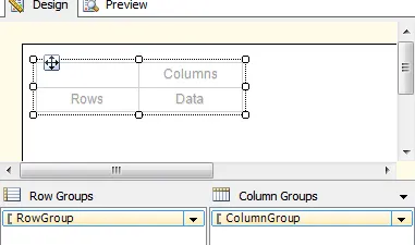 Basic matrix with row and column group