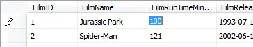 Changing film length to 100 minutes