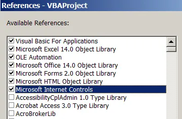 Referencing object libraries