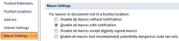 Macro security