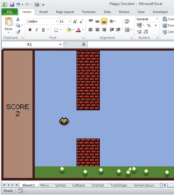 Flappy Bird in Excel