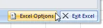 Excel options