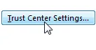 Trust Center Settings