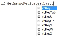 Intellisense key constants