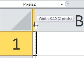 Resize cells